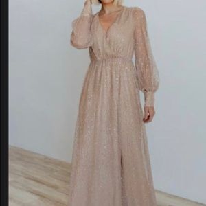 Baltic Born Abigail Champagne Sparkle Gown